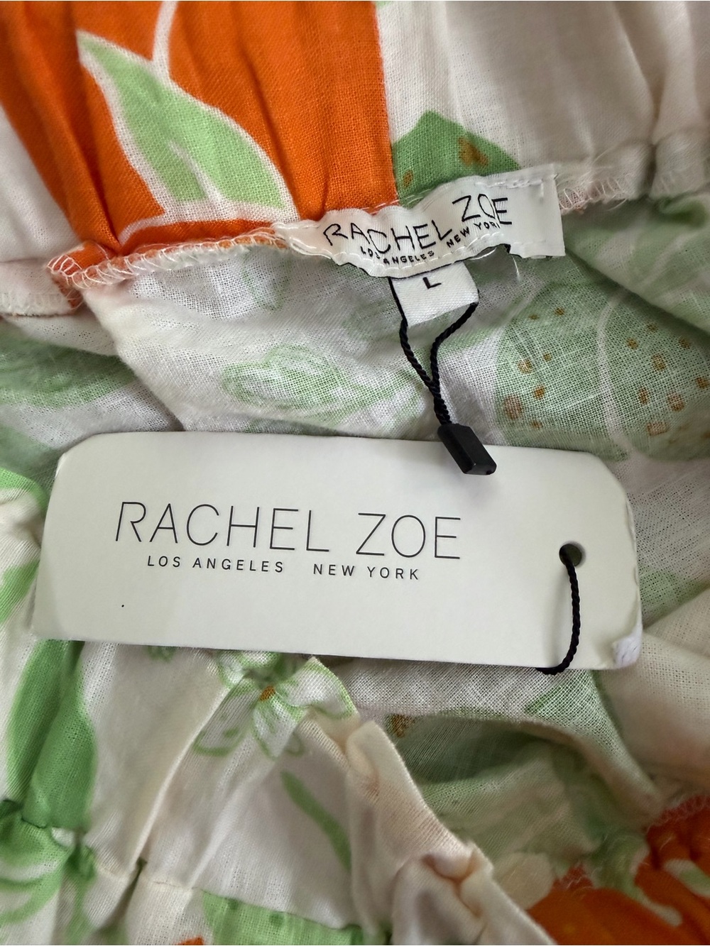 NWT Rachel Zoe 🍊 Orange citrus ruffle skirt elastic waist size large new - Picture 4 of 8